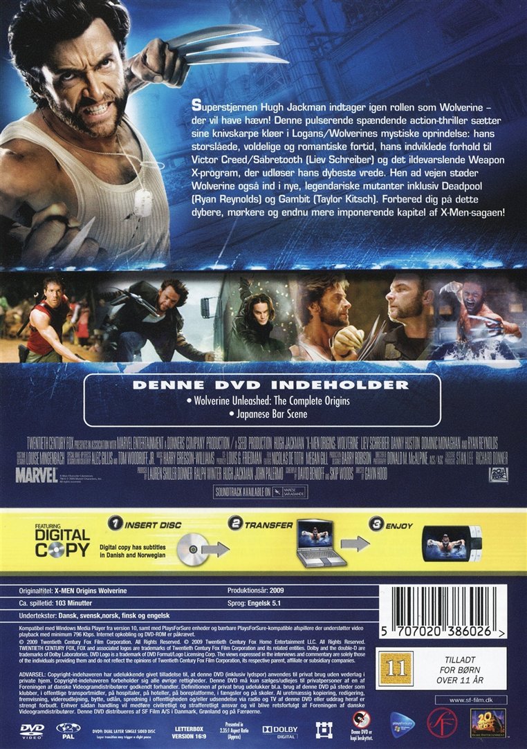 X-Men Origins: Wolverine (DVD)