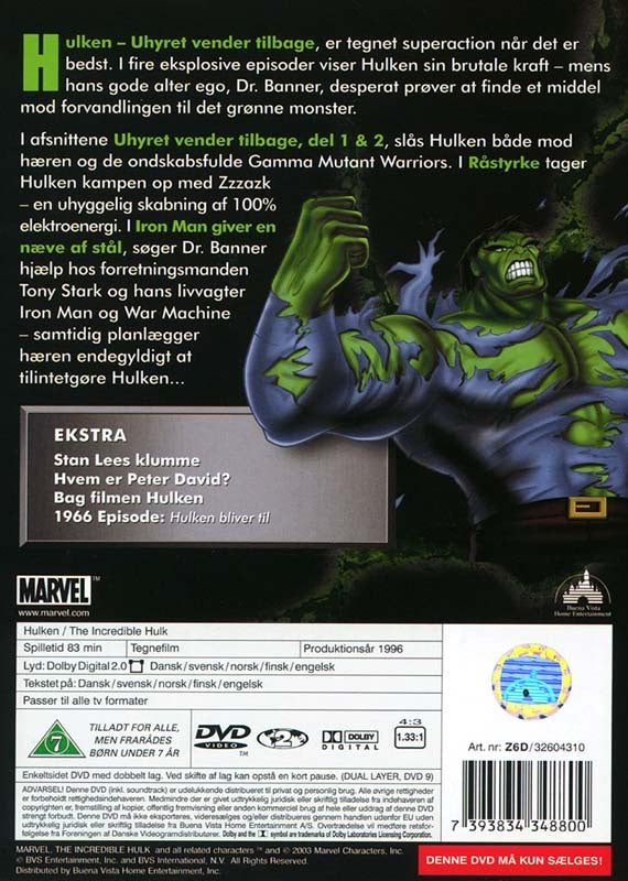 Hulken - Uhyret vender tilbage (DVD)