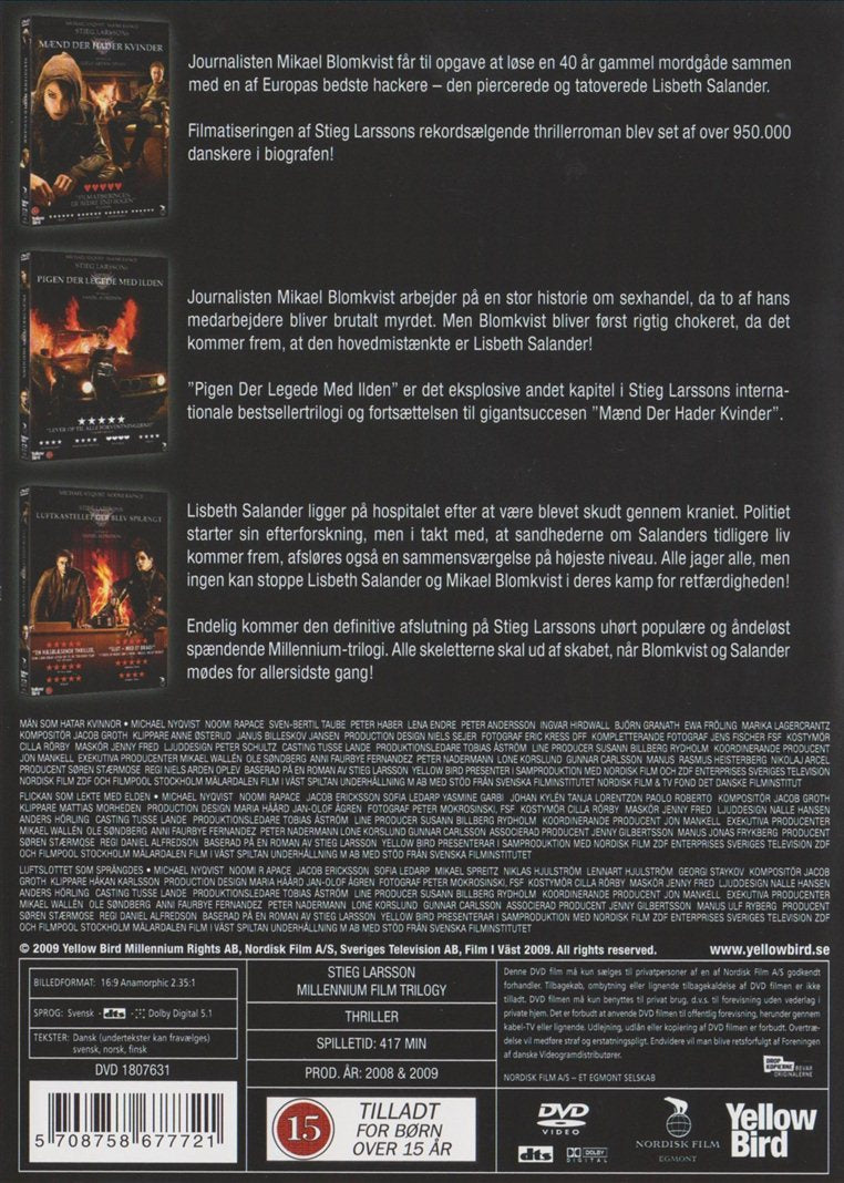 Stieg Larsson - Millennium Filmtrilogi (DVD)