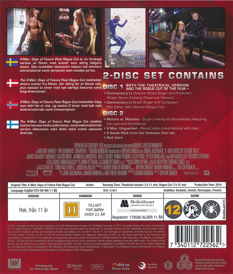 X-Men: Days of Future Past - The Rogue Cut (Blu-ray)