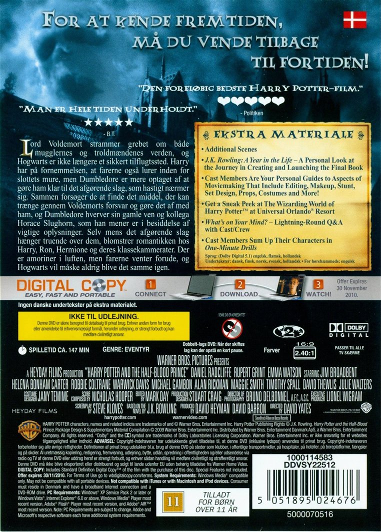 Harry Potter og Halvblodsprinsen (DVD)