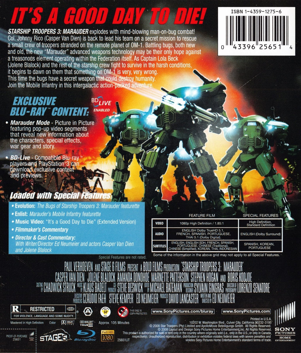 Starship Troopers 3: Marauder (Blu-ray)