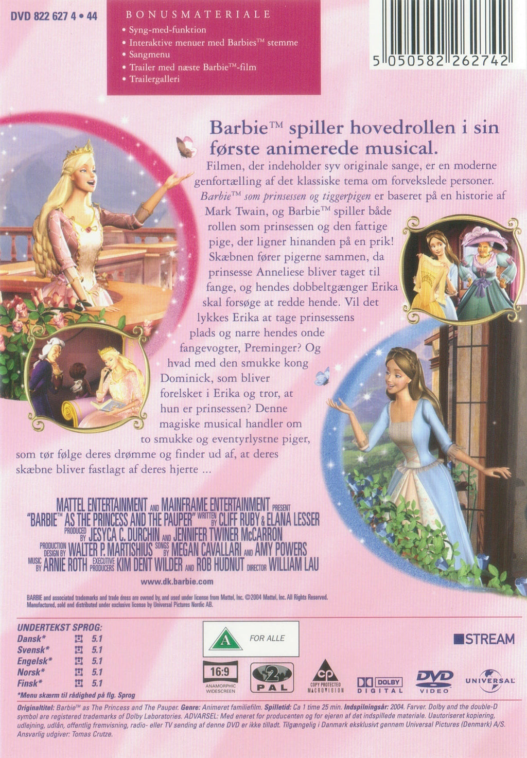 Barbie: Prinsessen og tiggerpigen (DVD)