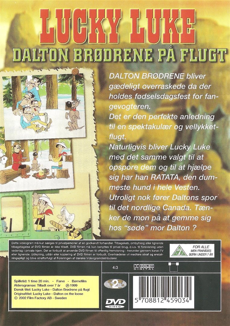 Lucky Luke: Dalton brødrene på flugt (DVD)