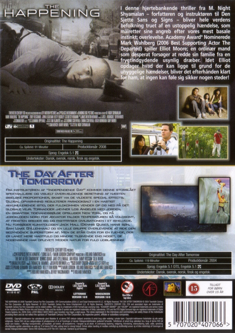 The Happening & The Day After Tomorrow (DVD)