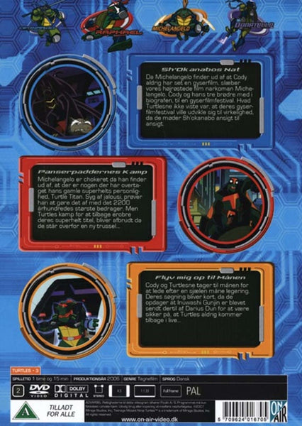 Teenage Mutant Ninja Turtles: Tidsrejsen 3 (DVD)
