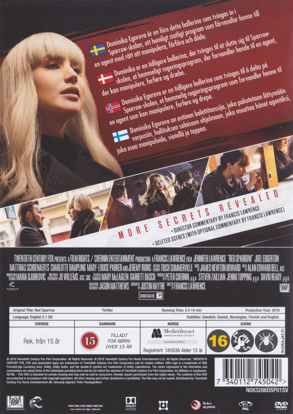 Red Sparrow (DVD)