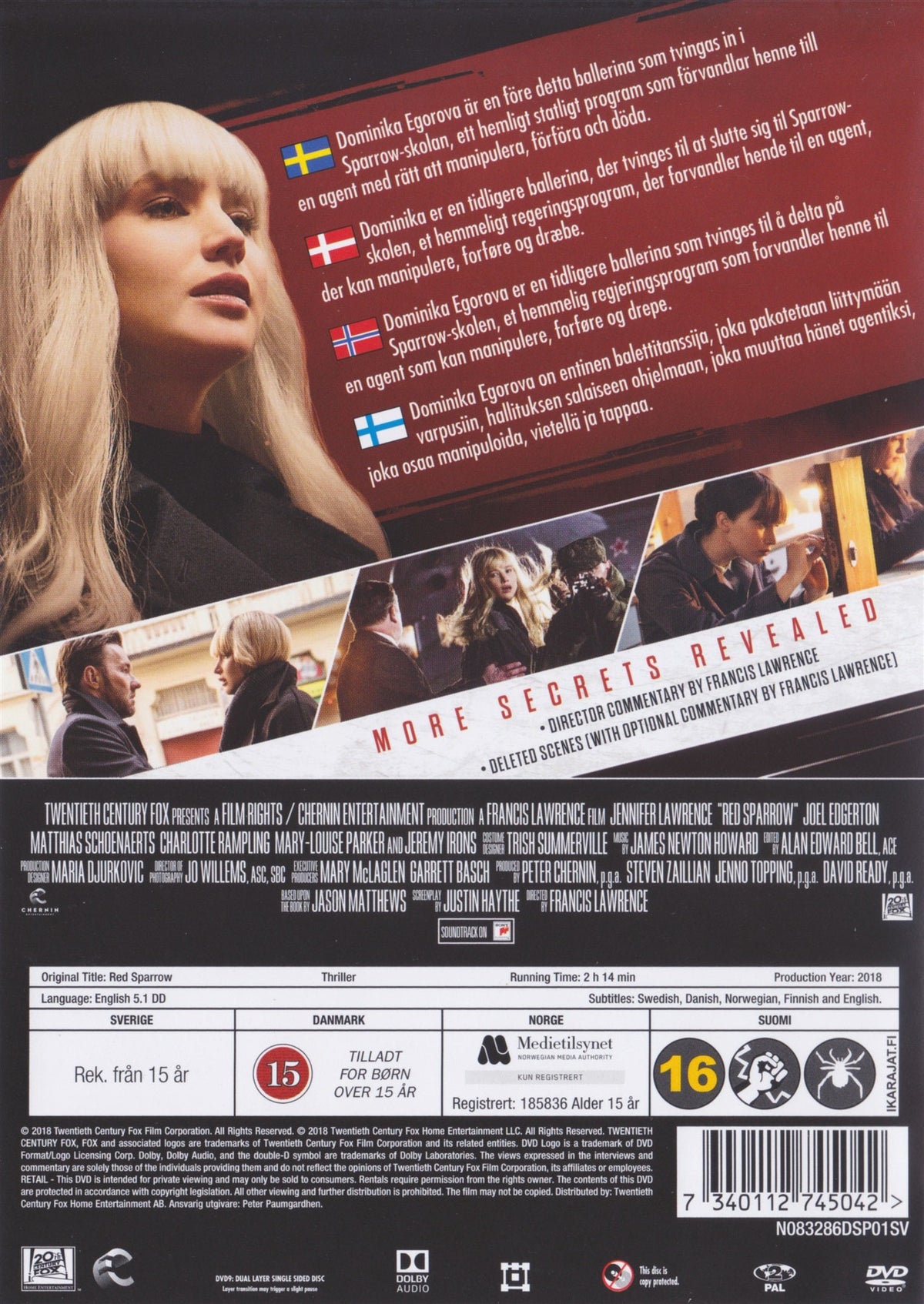 Red Sparrow (DVD)