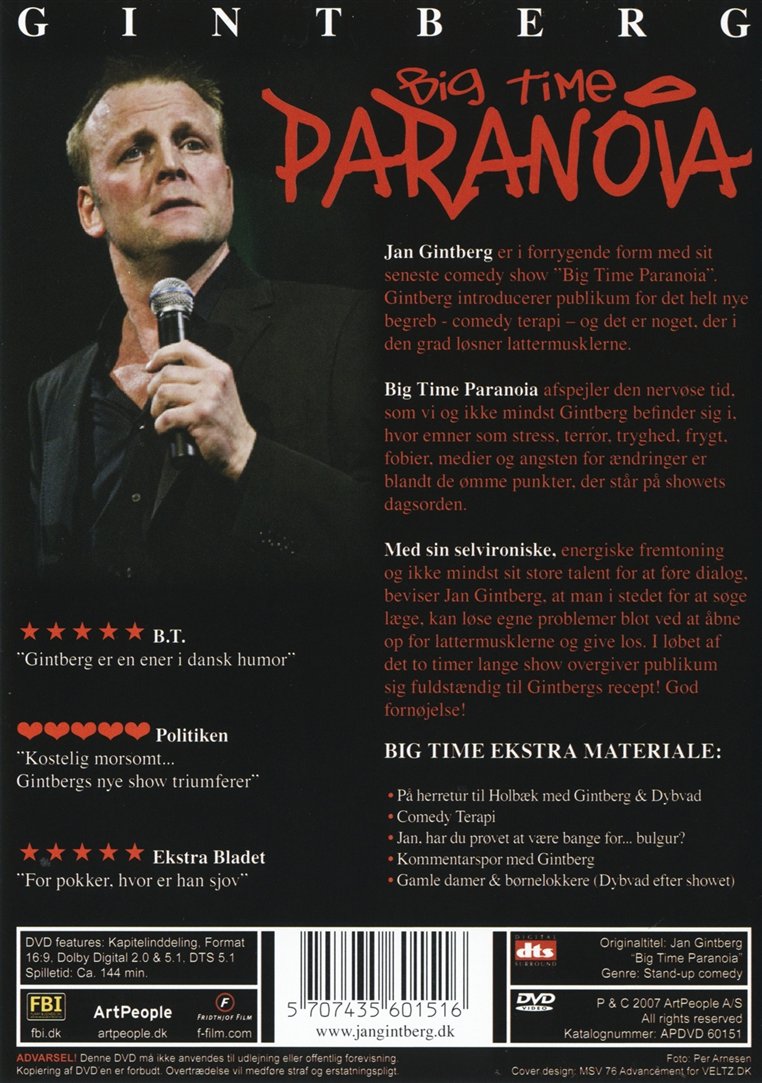 Gintberg: Big Time Paranoia (DVD)