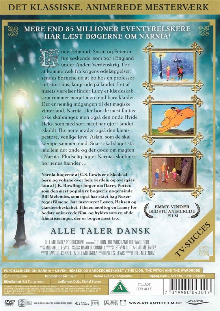 Narnia: Løven, Heksen og Garderobeskabet (DVD)