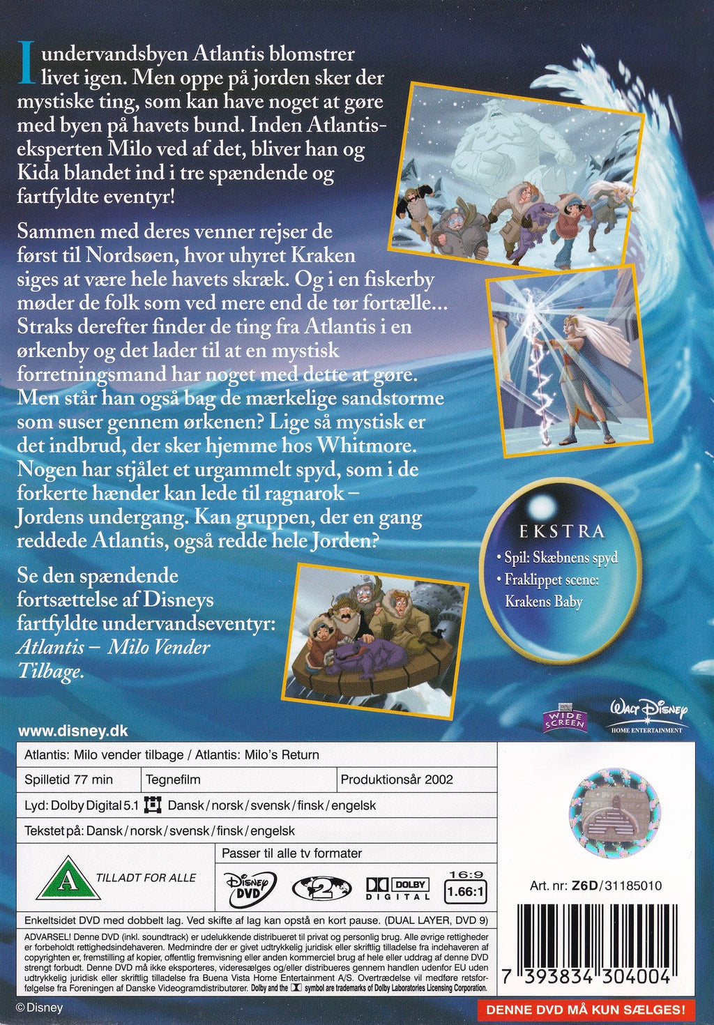 Atlantis: Milo Vender Tilbage (DVD)