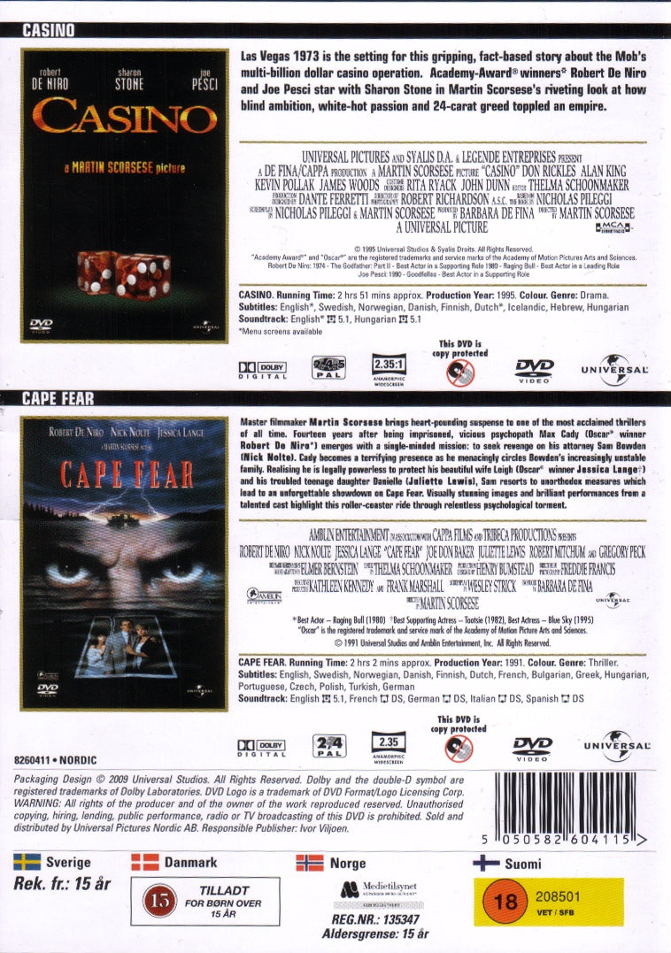 Casino / Cape Fear (DVD)