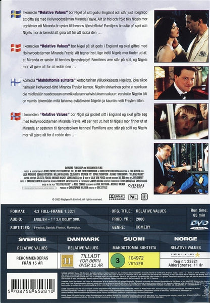 Relative Values (DVD)