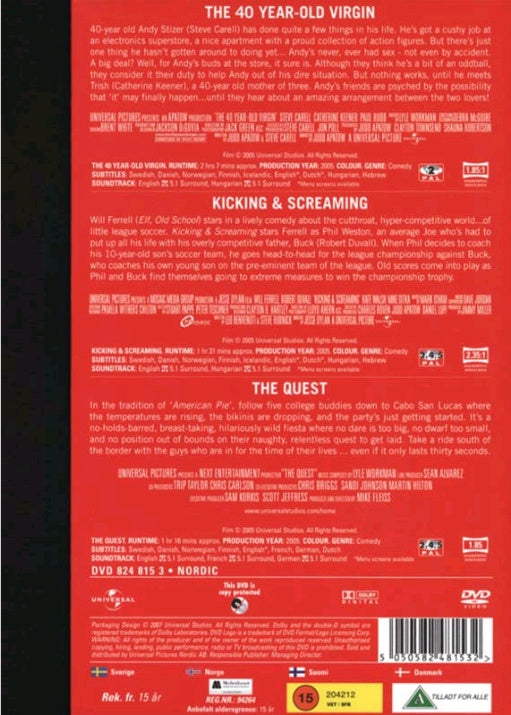 40-Year Old Virgin / Kicking & Screaming / The Quest (DVD)