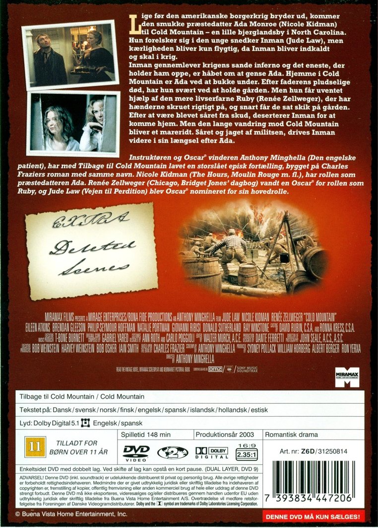 Tilbage til Cold Mountain (DVD)