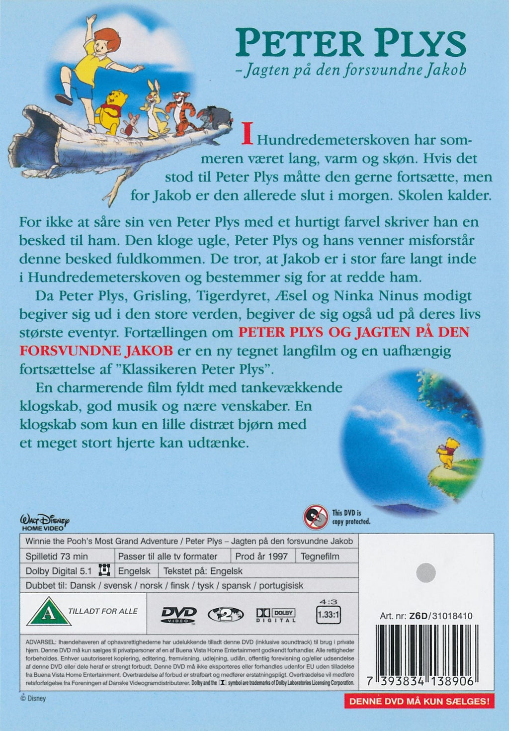 Peter Plys - Jagten på den forsvundne Jacob (DVD)