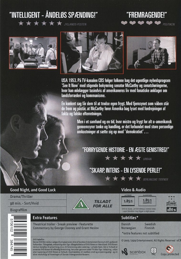 Good Night, and Good Luck. (DVD)