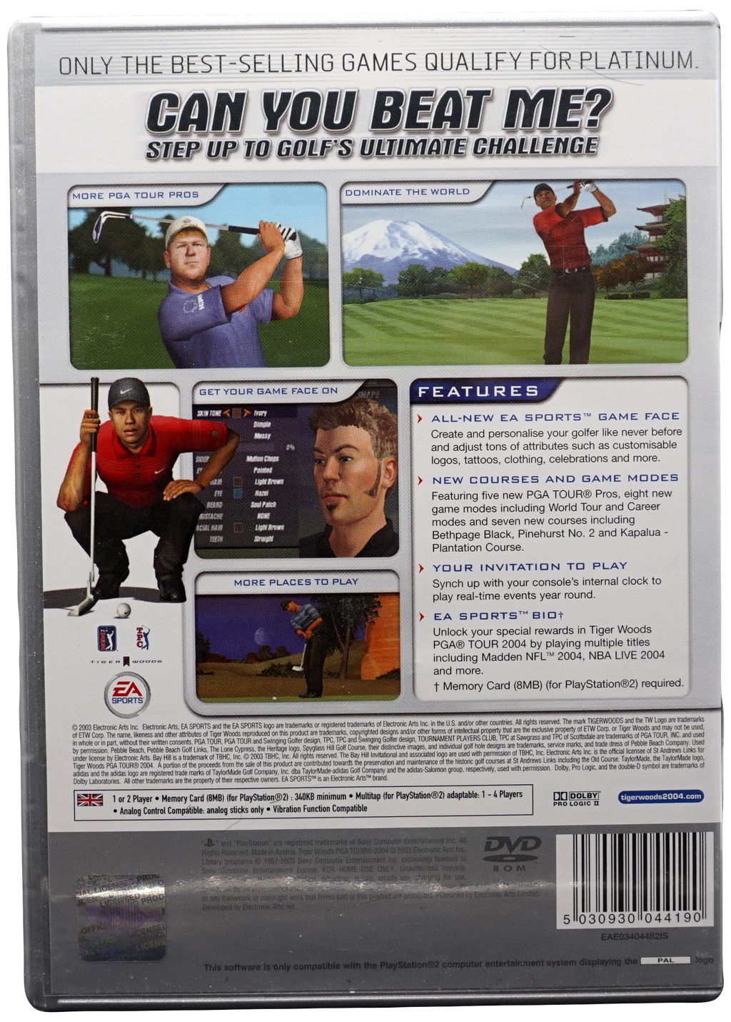 Tiger Woods PGA Tour 2004 (Platinum) (PS2)
