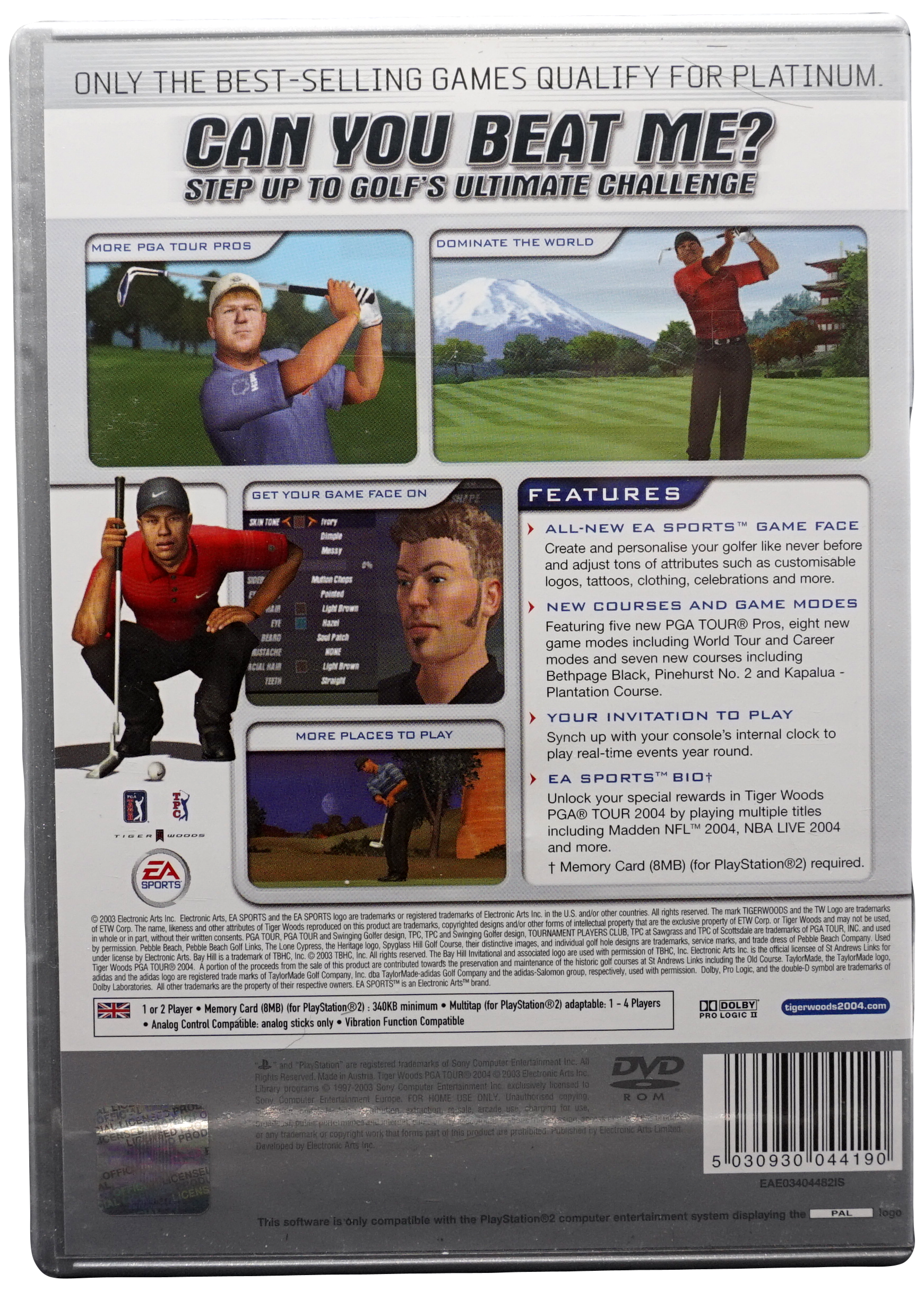 Tiger Woods PGA Tour 2004 (Platinum) (PS2)