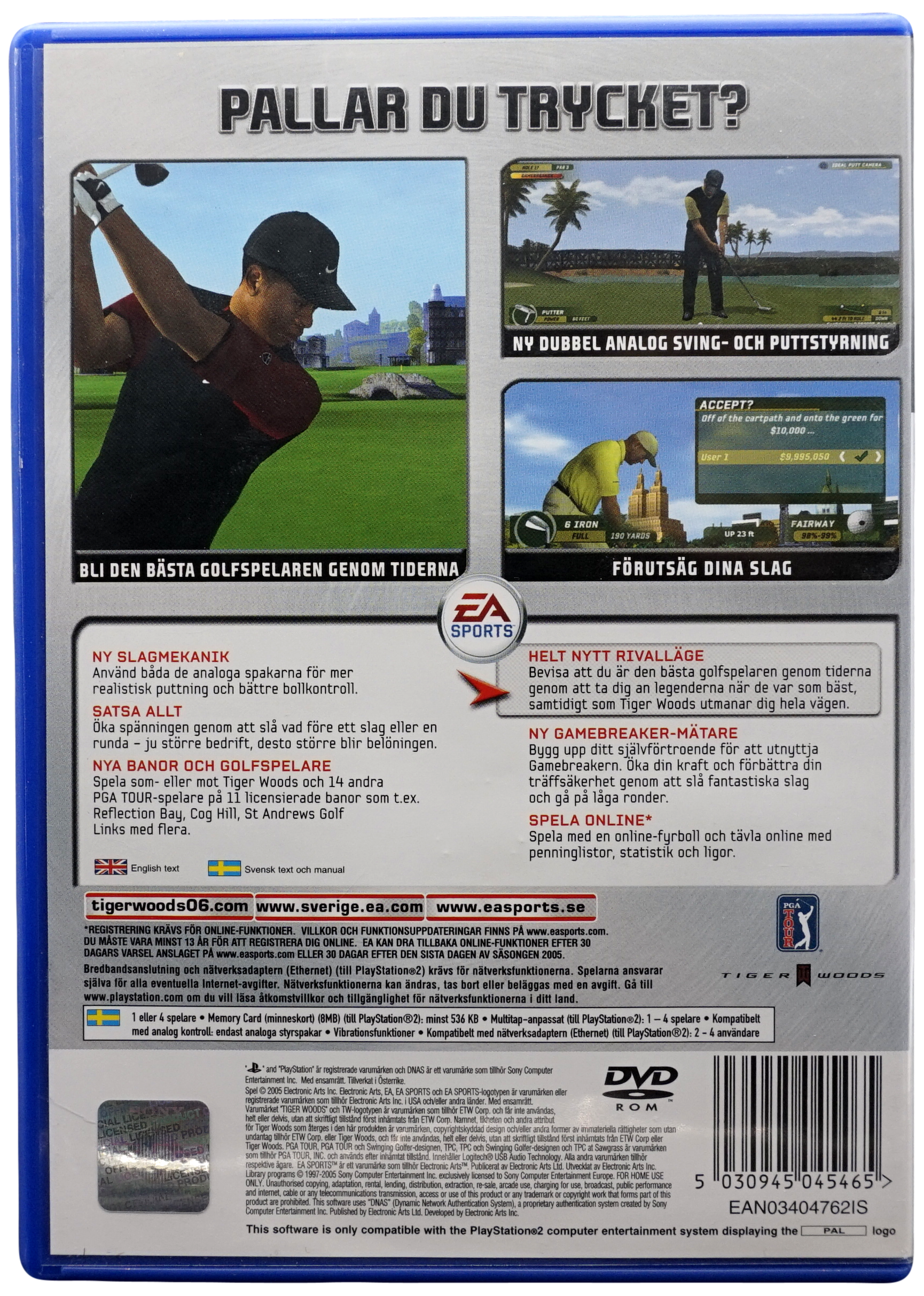Tiger Woods PGA Tour 06 (Svensk) (PS2)