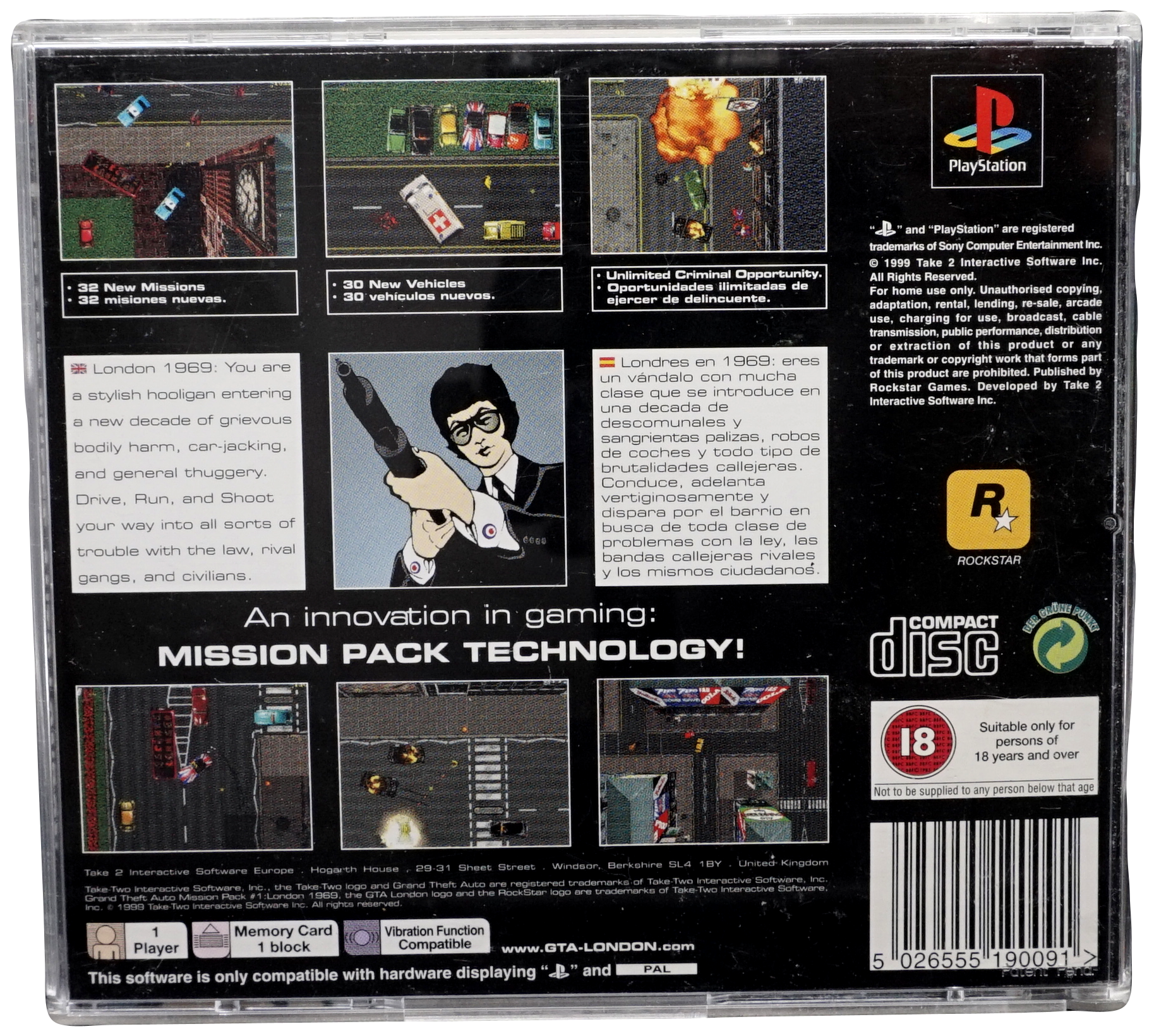 Grand Theft Auto Mission Pack #1 London (PS1)