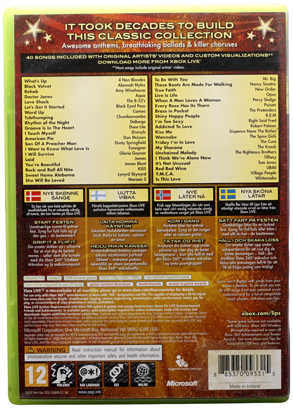 Lips : Party Classics (Xbox 360)