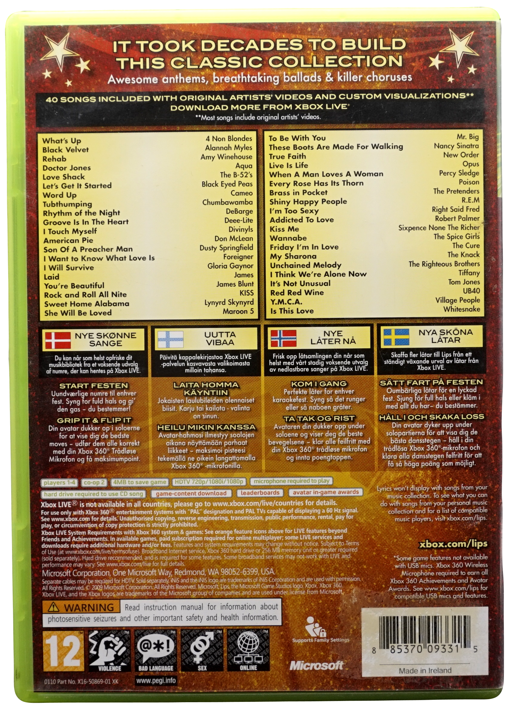 Lips : Party Classics (Xbox 360)