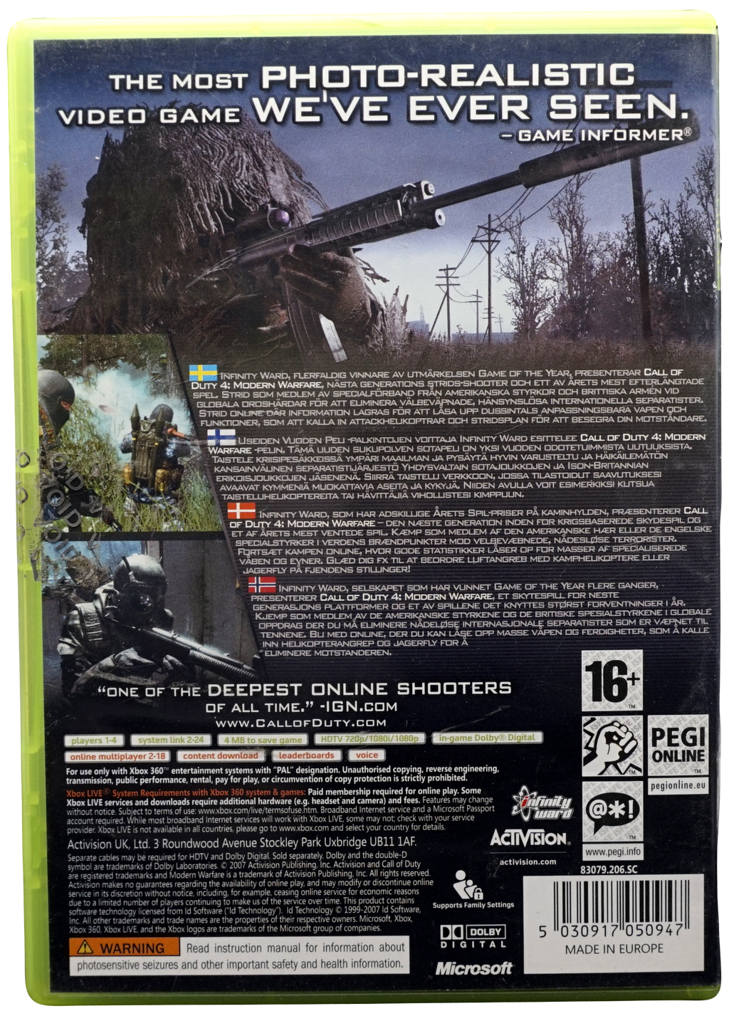 Call of Duty 4 : Modern Warfare (Xbox 360)