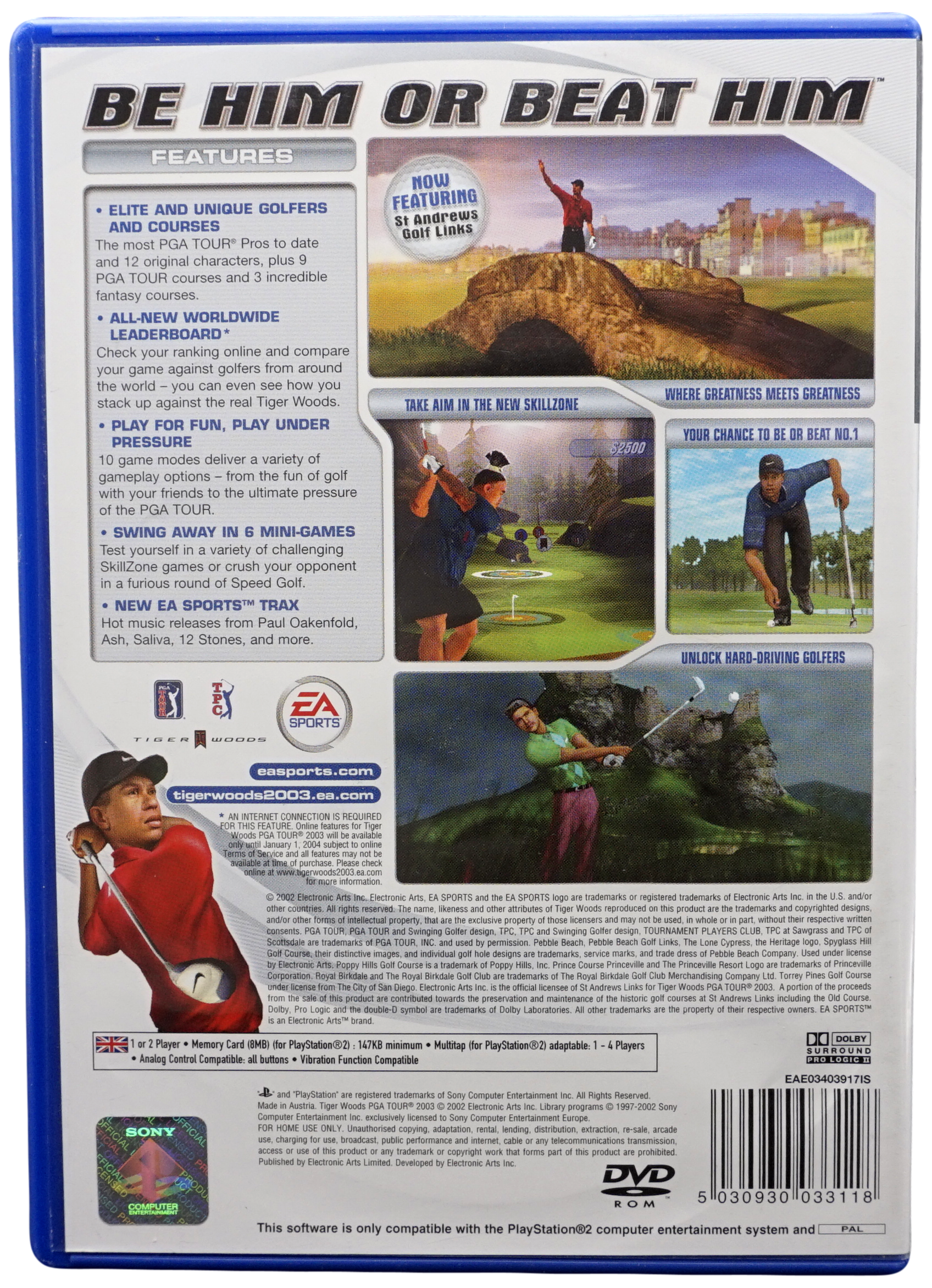 Tiger Woods PGA Tour 2003 (Uden Manual) (PS2)