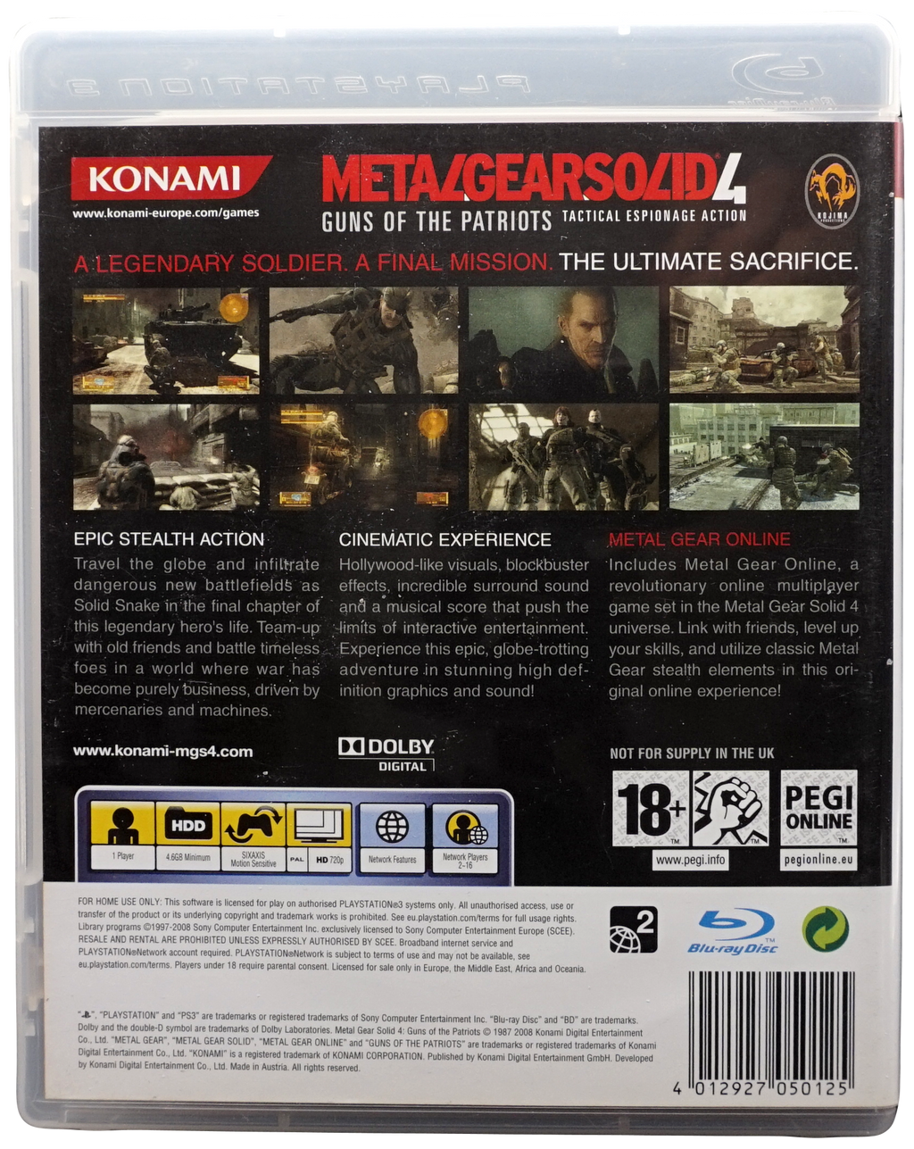 Metal Gear Solid 4 : Guns of the Patriots (PS3)
