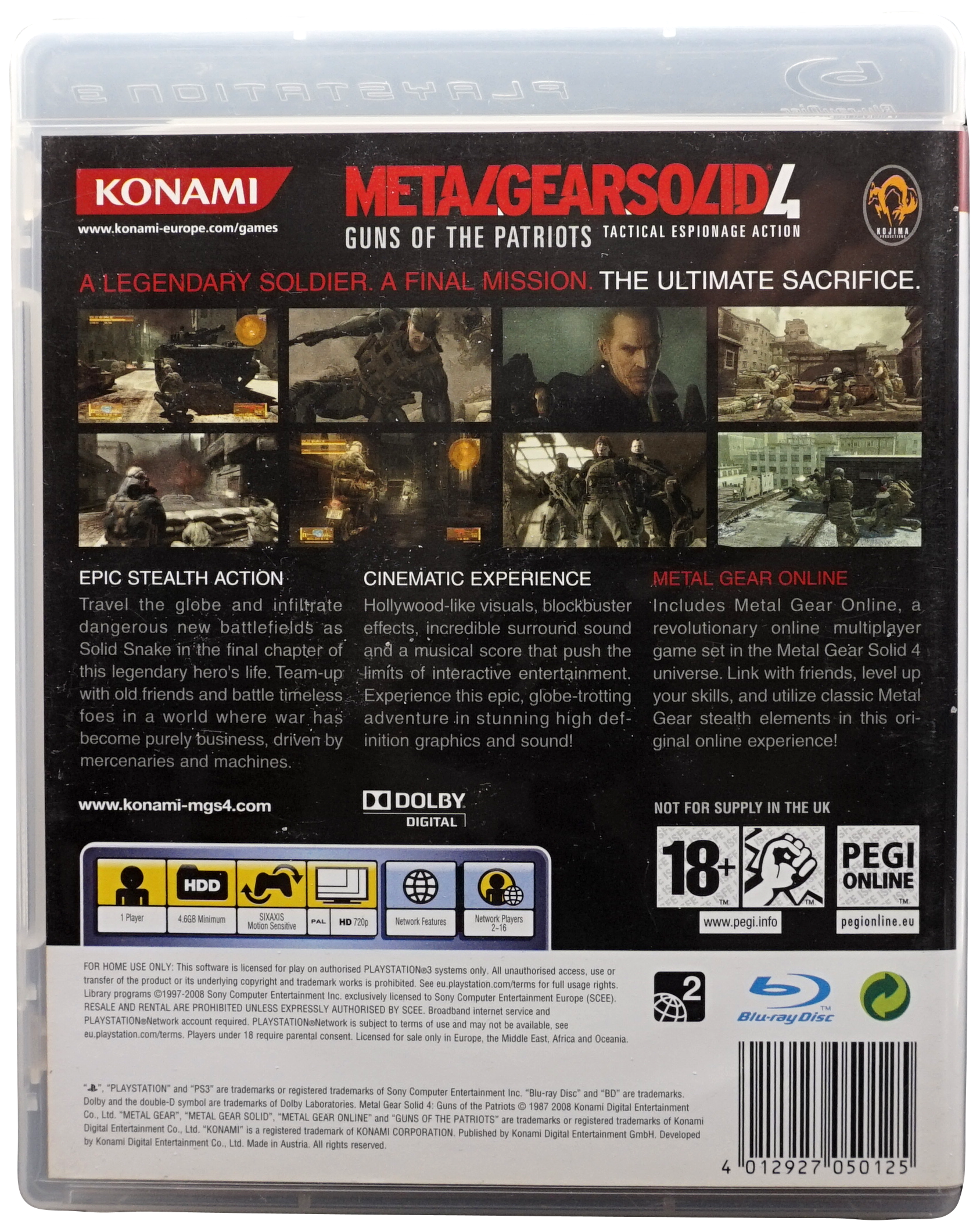 Metal Gear Solid 4 : Guns of the Patriots (PS3)