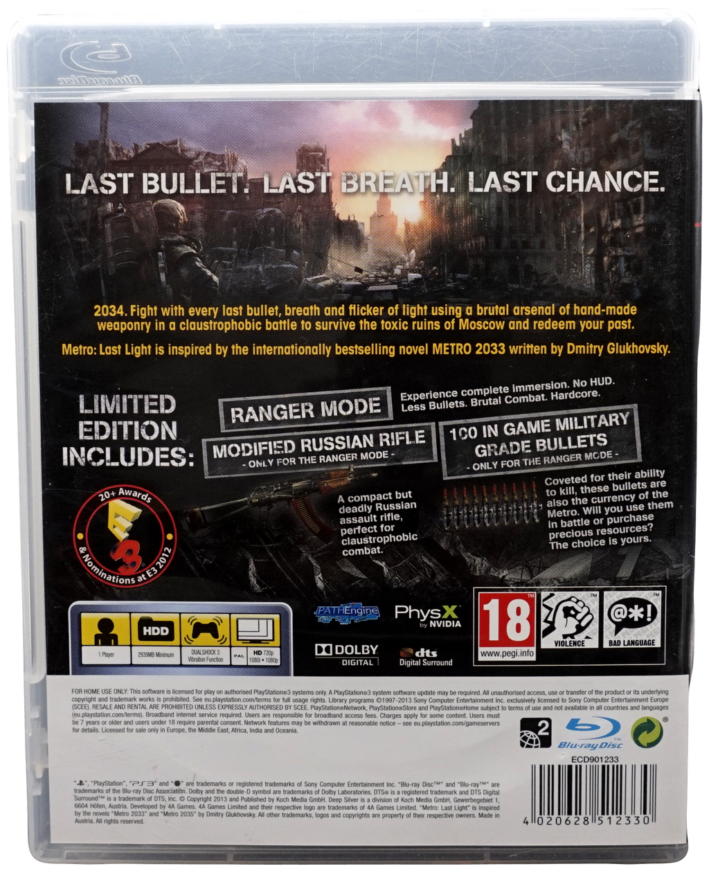Metro : Last Light (LIMITED EDITION) (PS3)