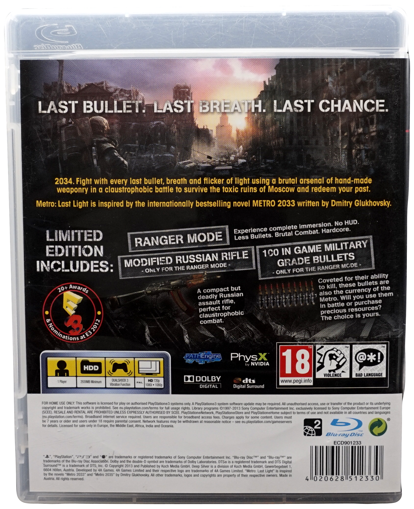 Metro : Last Light (LIMITED EDITION) (PS3)