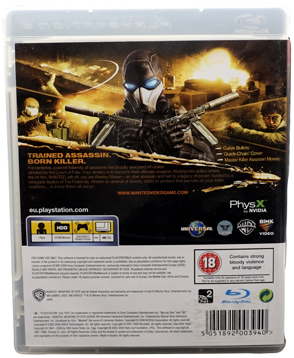 Wanted : Weapons of Fate (PS3)