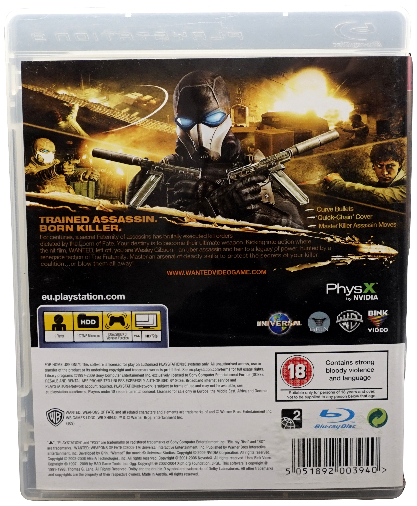 Wanted : Weapons of Fate (PS3)
