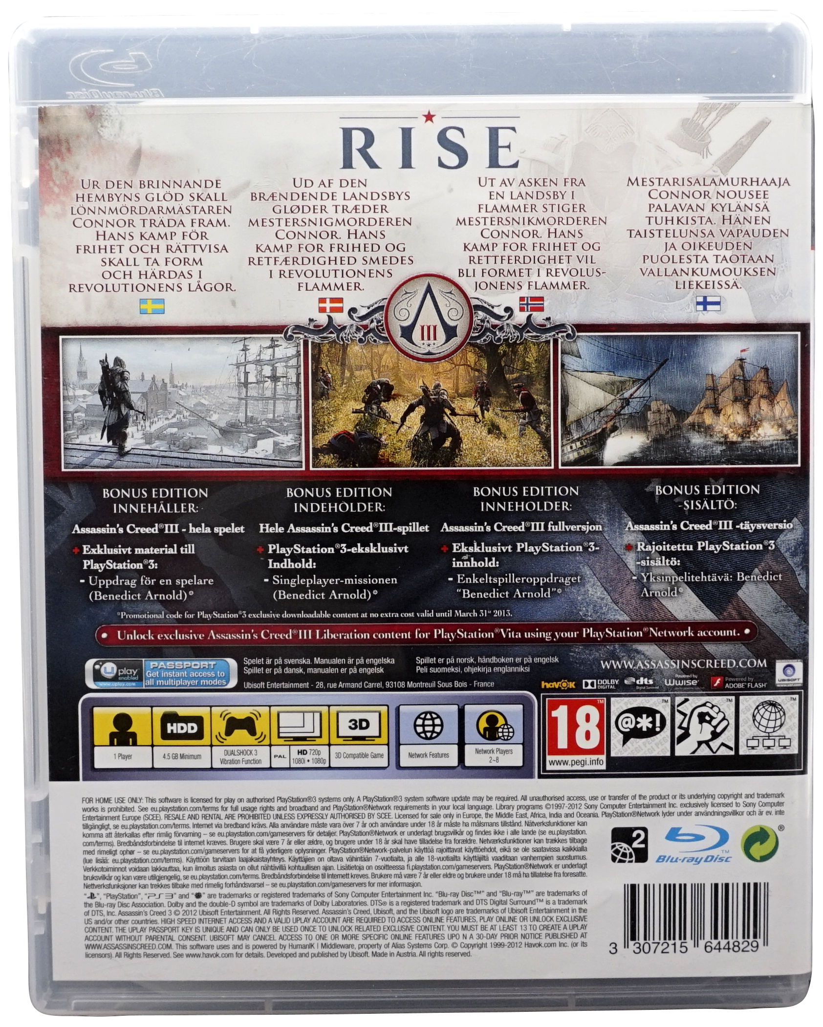 Assassin’s Creed III (Uden Manual) (PS3)