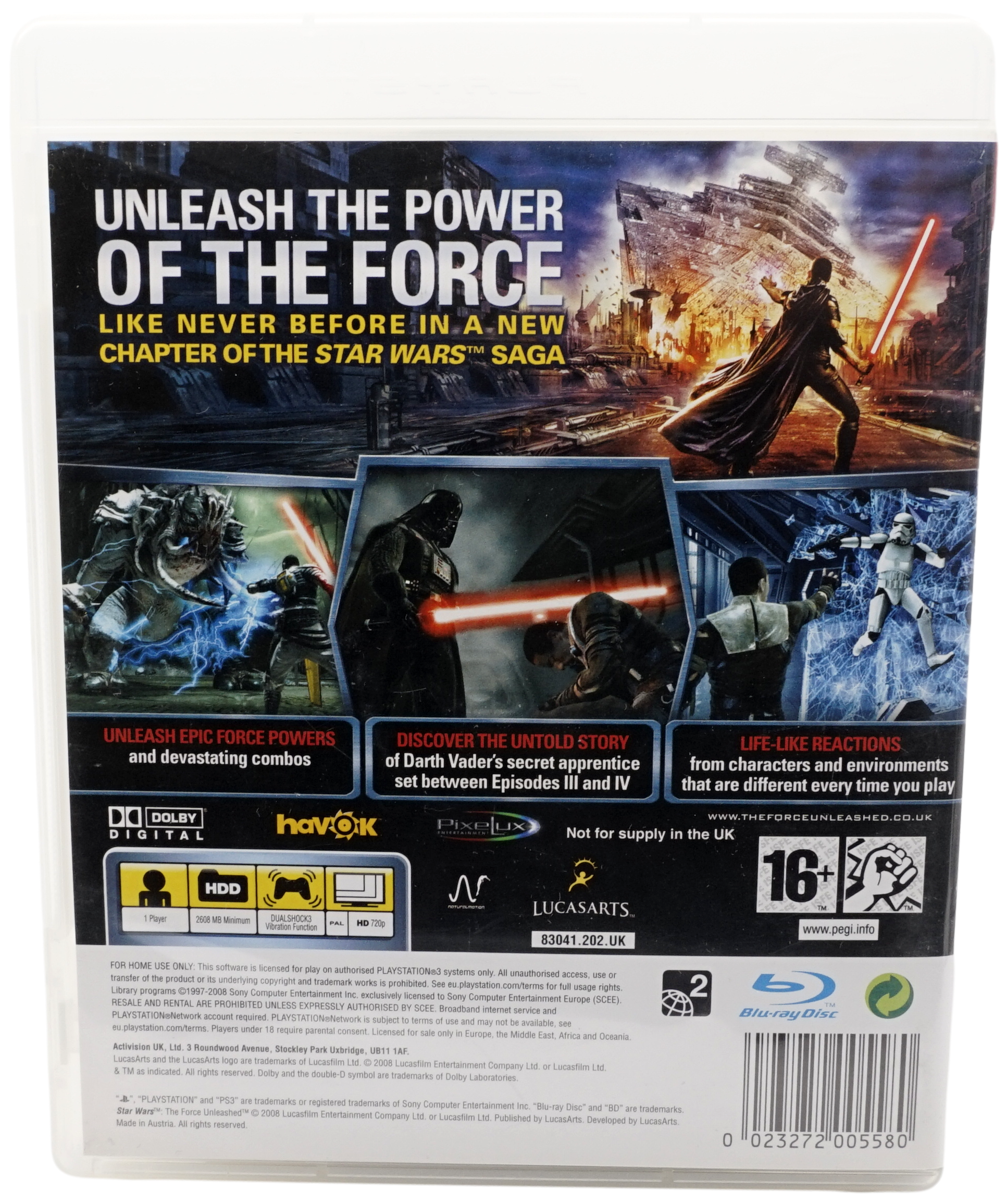 Star Wars : The Force Unleashed (PS3)