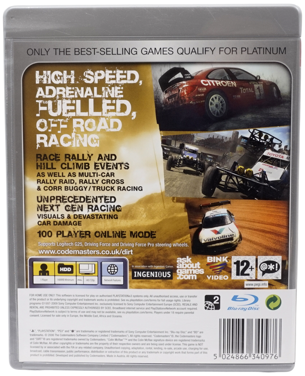 Colin McRae DiRT (Platinum) (PS3)