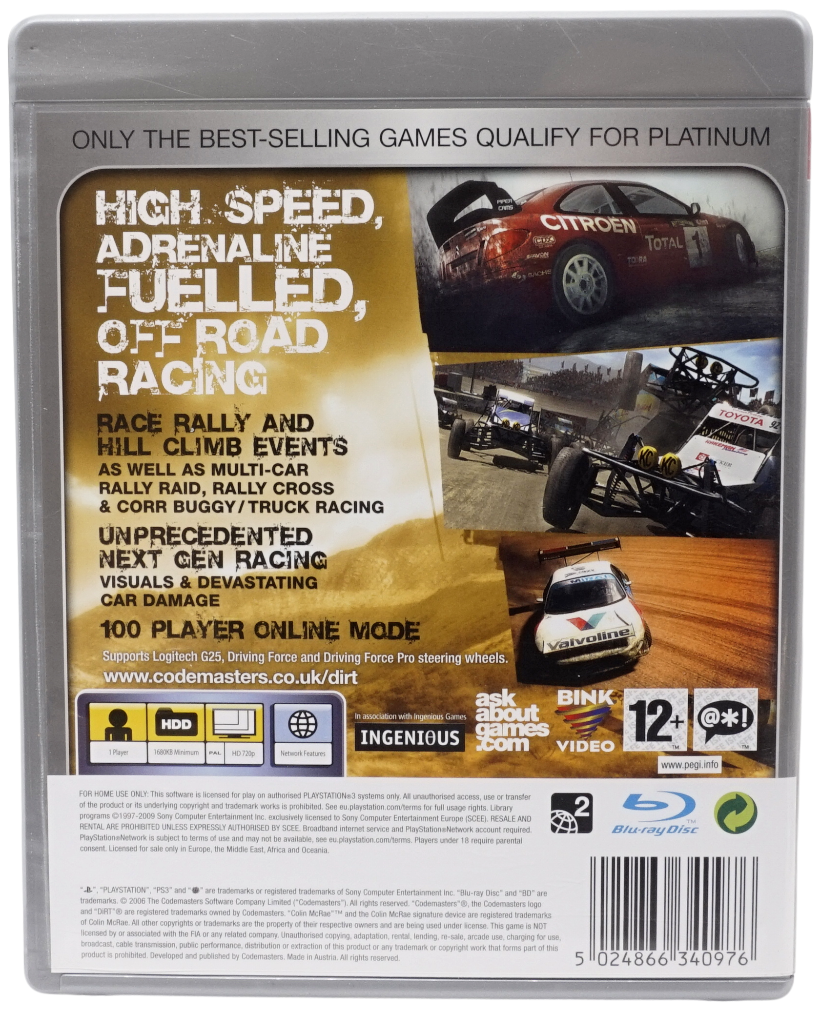 Colin McRae DiRT (Platinum) (PS3)