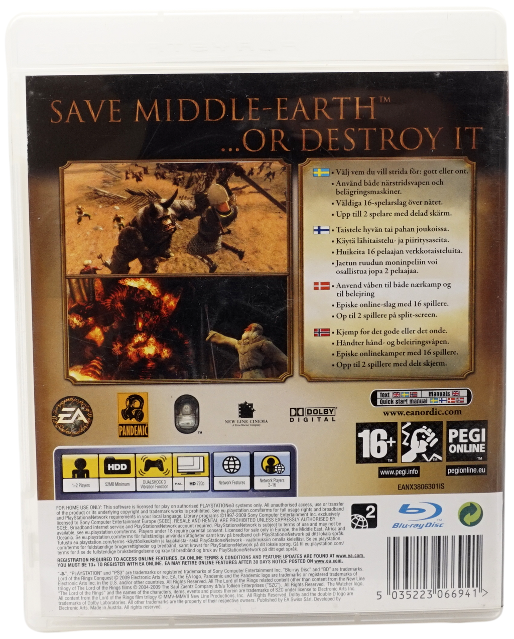 The Lord of the Rings : Conquest (PS3)