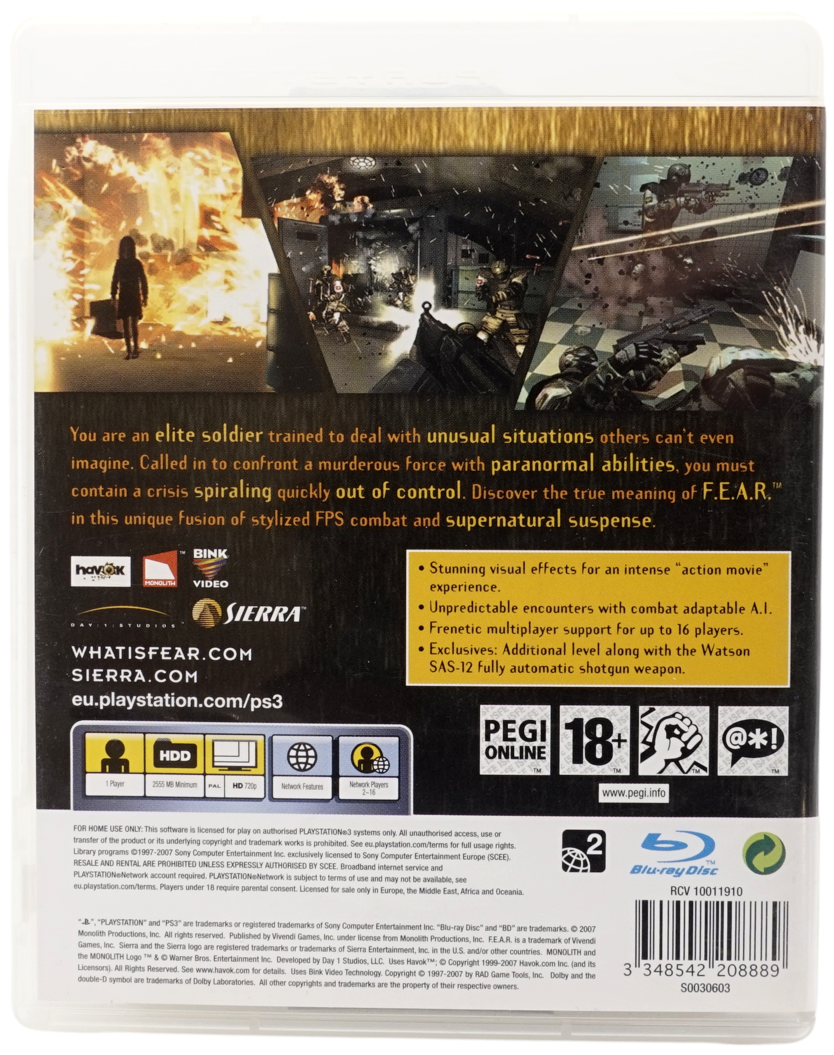 F.E.A.R. : First Encounter Assault Recon (PS3)