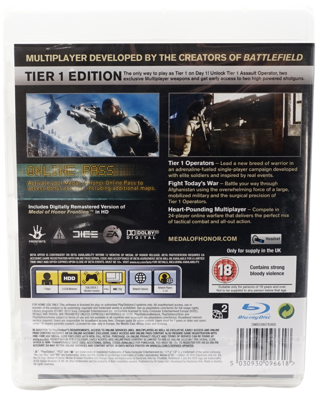 Medal of Honor : Tier 1 Edition (Stadig i Folie) (PS3)