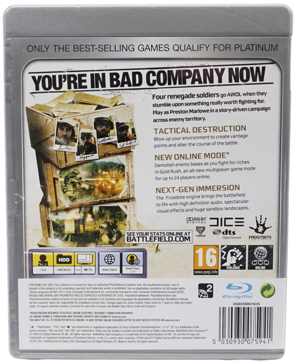 Battlefield : Bad Company (Platinum) (PS3)