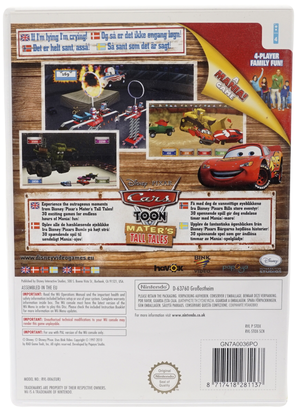 Disney•Pixar Cars Toon : Mater’s Tall Tales (Wii)