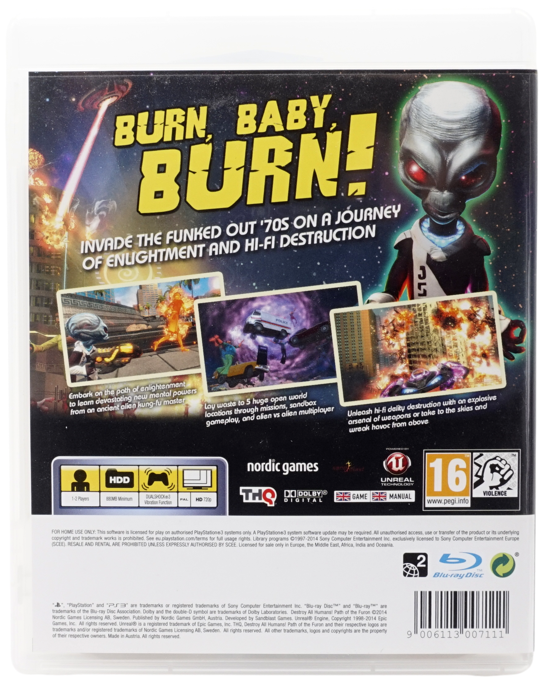 Destroy All Humans : Path of The Furon (PS3)