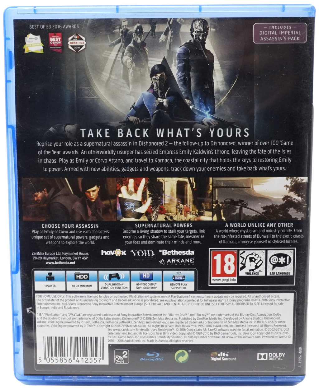 Dishonored 2 Limited Edition (PS4)