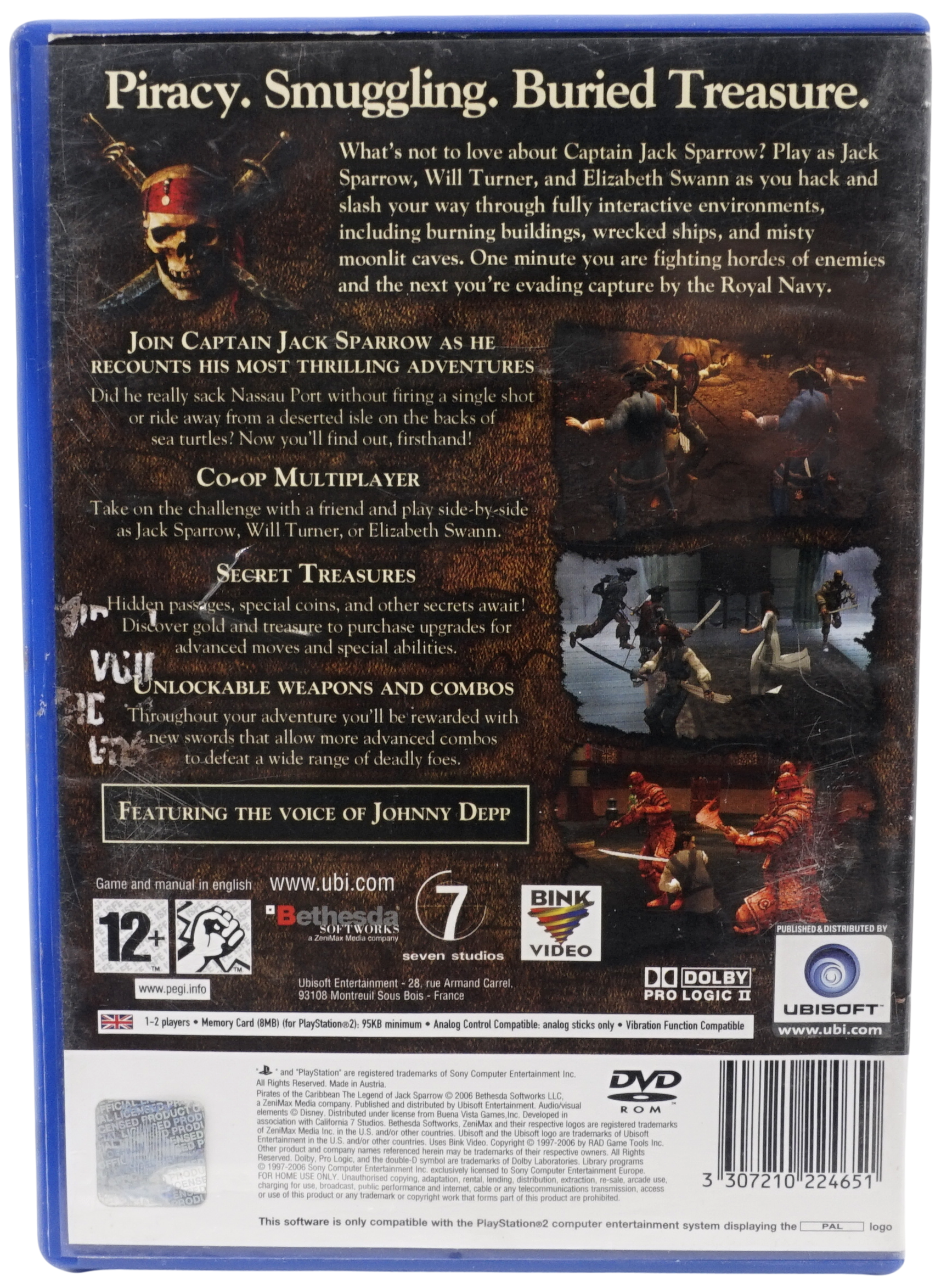 Pirates of the Caribbean : The Legend of Jack Sparrow (Uden Manual) (PS2)