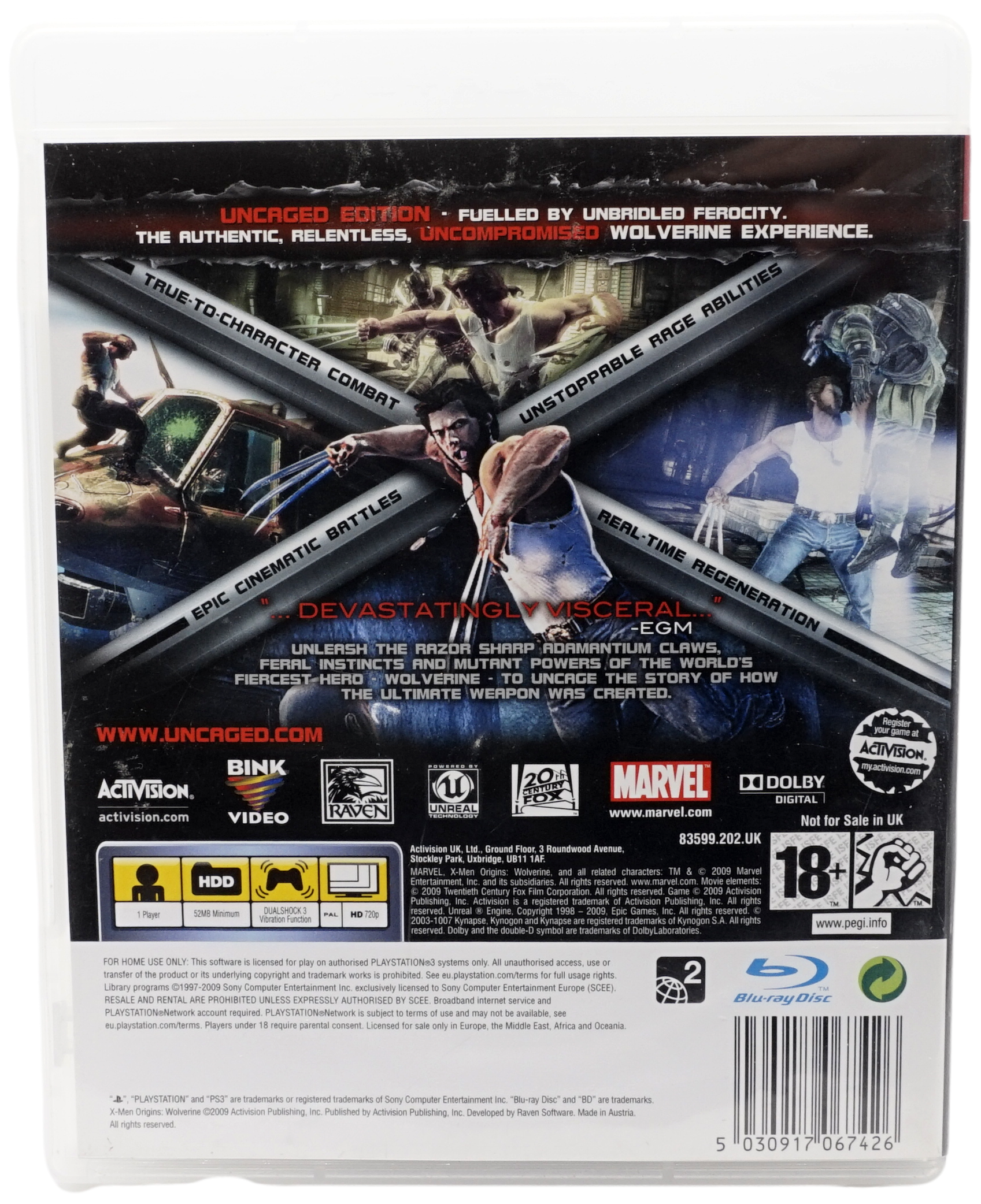 X-Men Origins : Wolverine - Uncaged Edition (PS3)