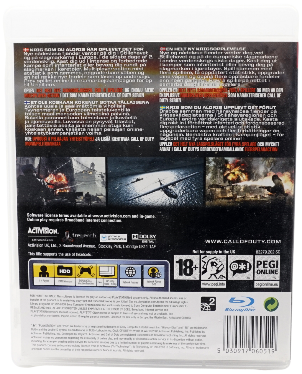 Call Of Duty : World At War (PS3)
