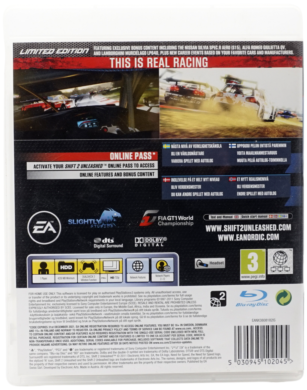 Shift 2 Unleashed (Limited Edition) (PS3)